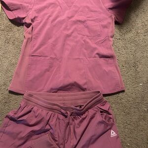 Reebok purple Scrub Set